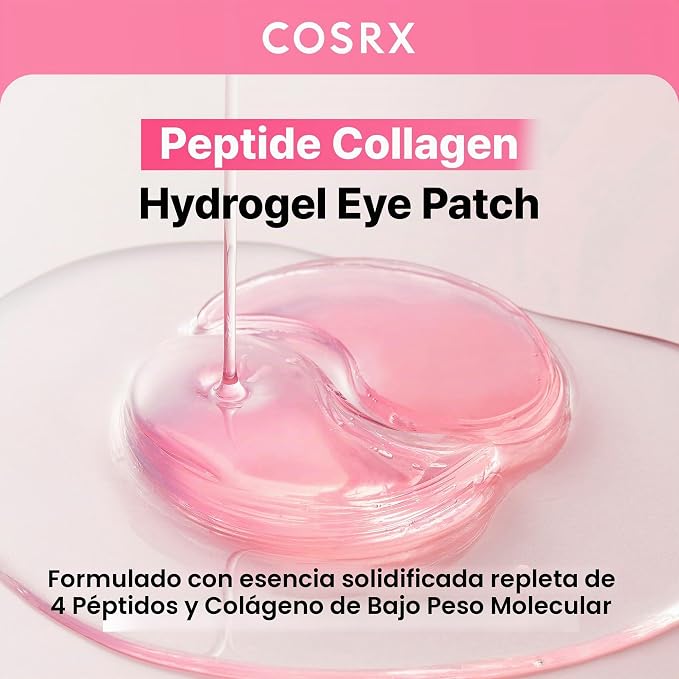 COSRX Pink Peptide Collagen Hydrogel | Parches Antiojeras para el Contorno de Ojos