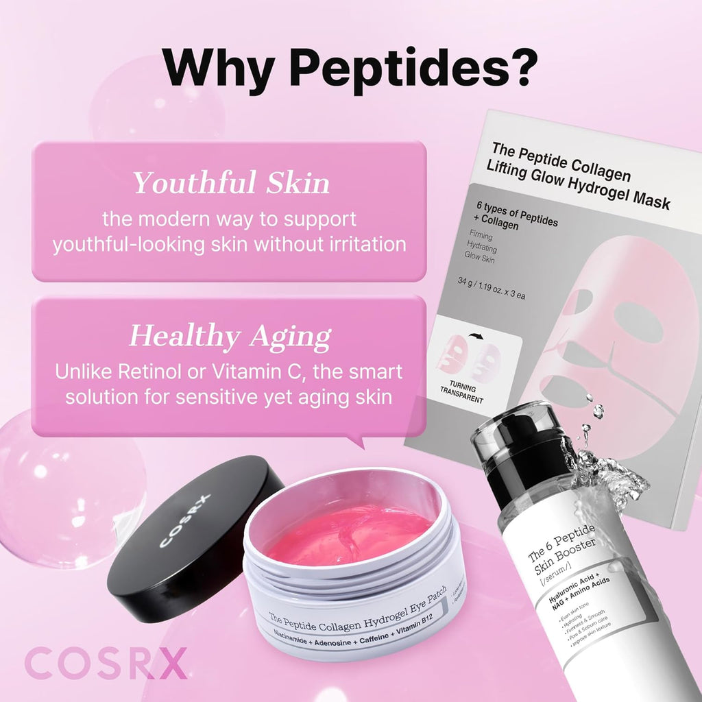 COSRX Pink Peptide Collagen Hydrogel | Parches Antiojeras para el Contorno de Ojos