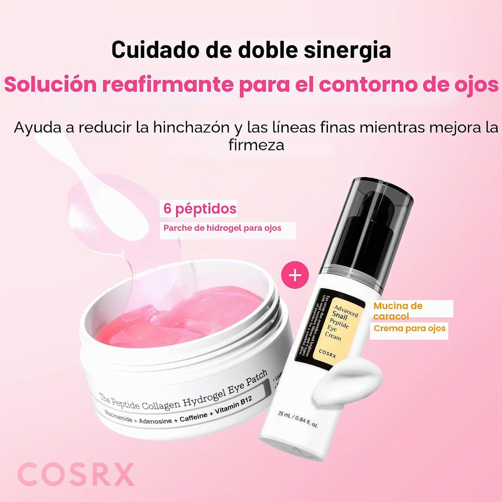 COSRX Pink Peptide Collagen Hydrogel | Parches Antiojeras para el Contorno de Ojos