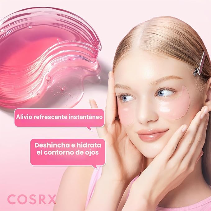 COSRX Pink Peptide Collagen Hydrogel | Parches Antiojeras para el Contorno de Ojos