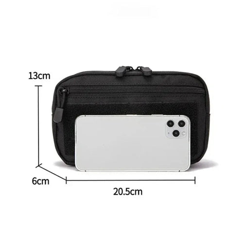 Bolsa táctica utilitaria MOLLE 1000D corte láser, compacta, resistente al agua, para mochila, chaleco, cinturón y accesorios de caza