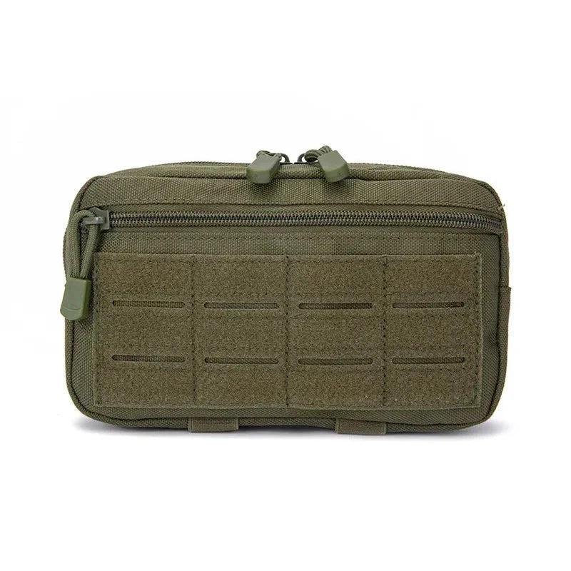Bolsa táctica utilitaria MOLLE 1000D corte láser, compacta, resistente al agua, para mochila, chaleco, cinturón y accesorios de caza