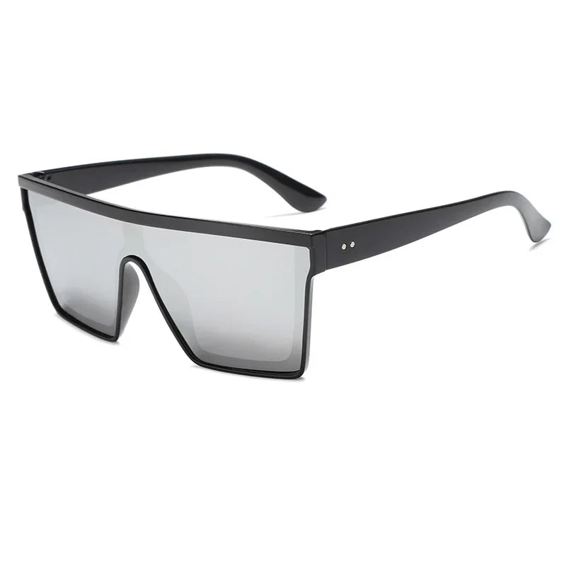 Gafas de sol cuadradas degradadas blancas clásicas para mujer, moda retro, protección UV400, montura grande, viaje y ciclismo
