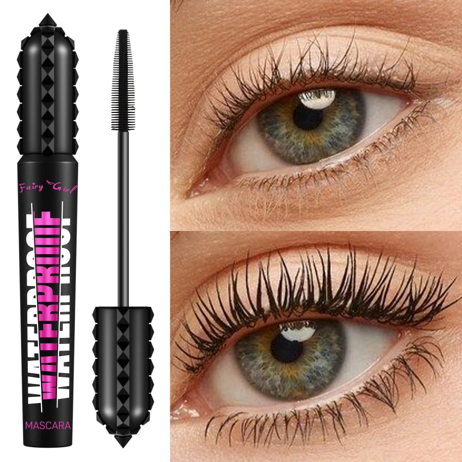 Máscara de pestaas negra impermeables, efecto 4D, alargadora y rizadora, extensión de pestaas, cosmética coreana