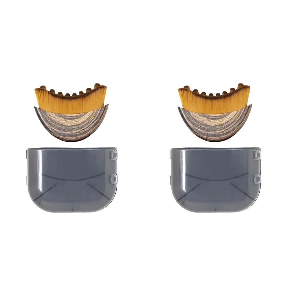 Cepillo facial de contorno para drenaje linfático manual, cerdas suaves y duraderas, diseño ergonómico para moldear el rostro