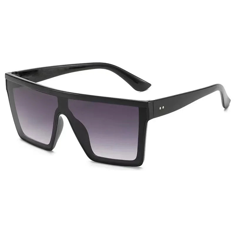 Gafas de sol cuadradas degradadas blancas clásicas para mujer, moda retro, protección UV400, montura grande, viaje y ciclismo