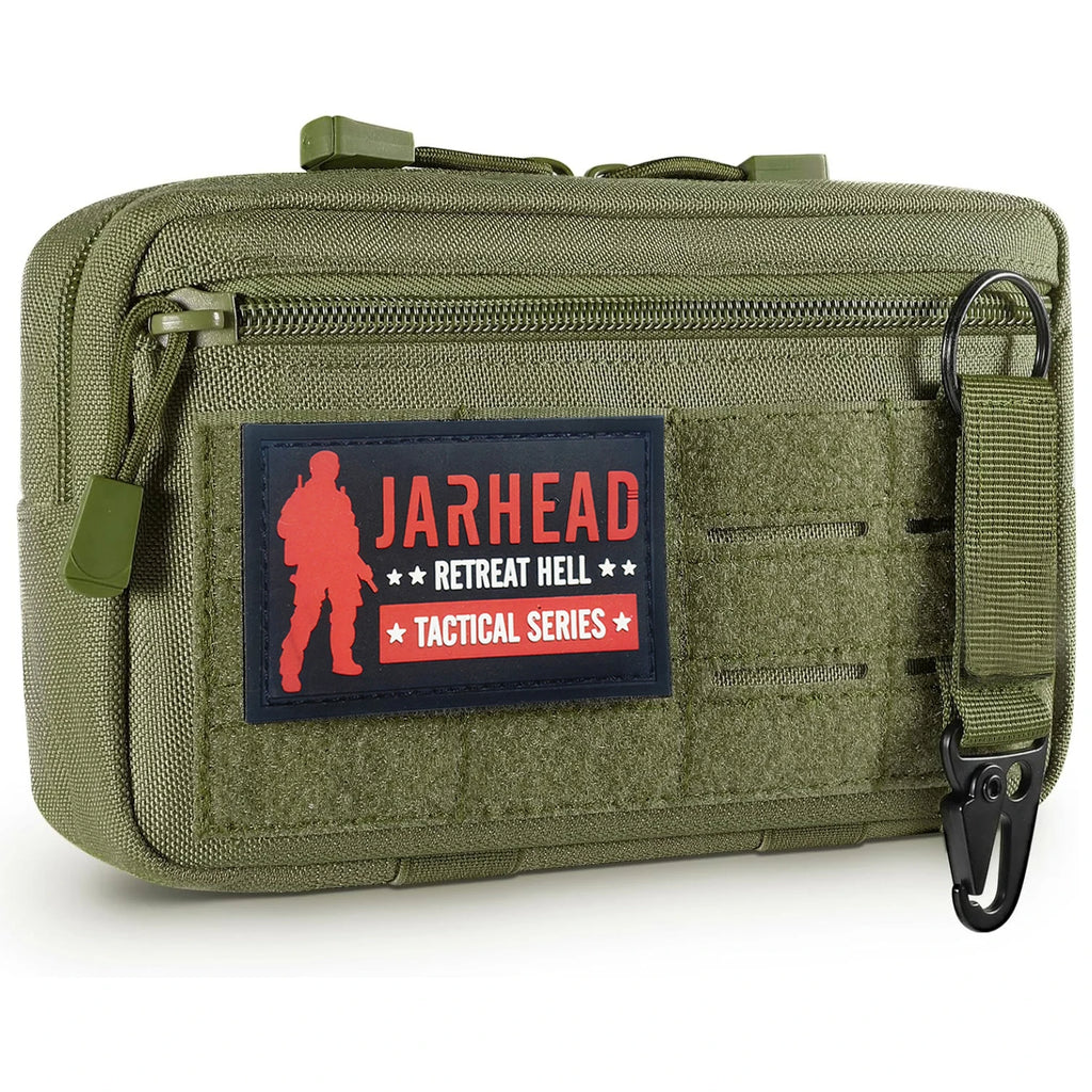 Bolsa táctica utilitaria MOLLE 1000D corte láser, compacta, resistente al agua, para mochila, chaleco, cinturón y accesorios de caza