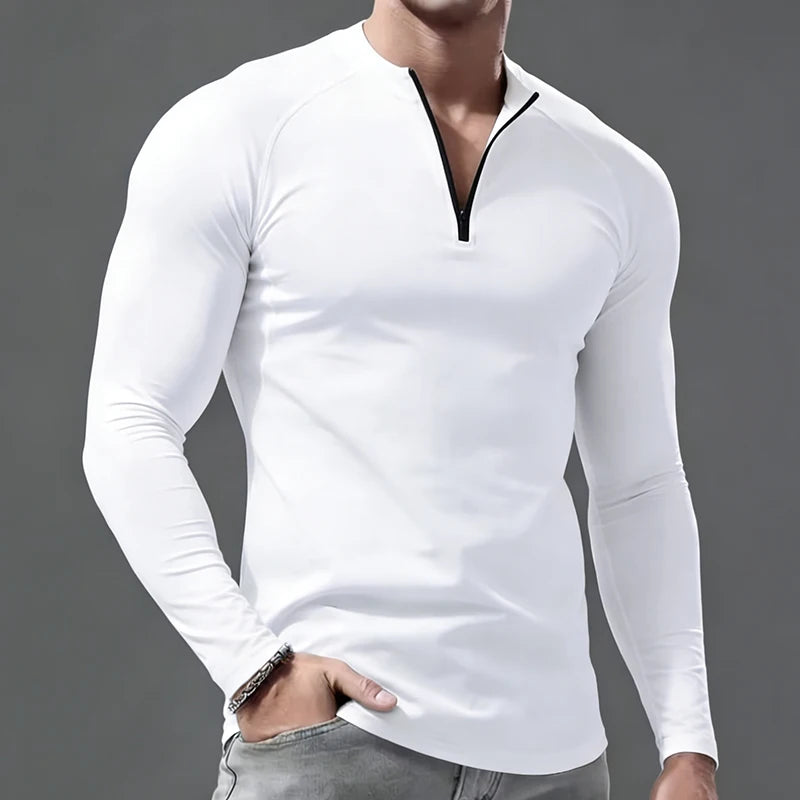 Camiseta de Manga Larga para Hombre | Ropa Deportiva de Compresión Elástica