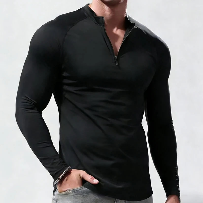 Camiseta de Manga Larga para Hombre | Ropa Deportiva de Compresión Elástica