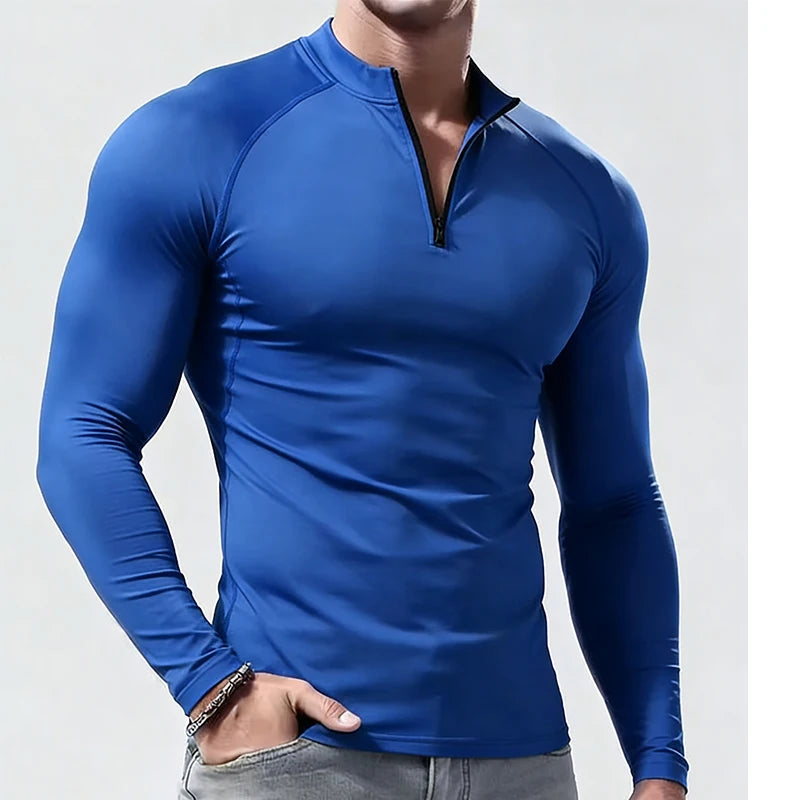 Camiseta de Manga Larga para Hombre | Ropa Deportiva de Compresión Elástica