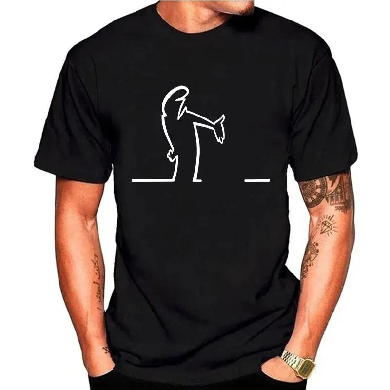 Camisetas de verano para hombre, diseño gráfico divertido La Linea, algodón cómodo y premium