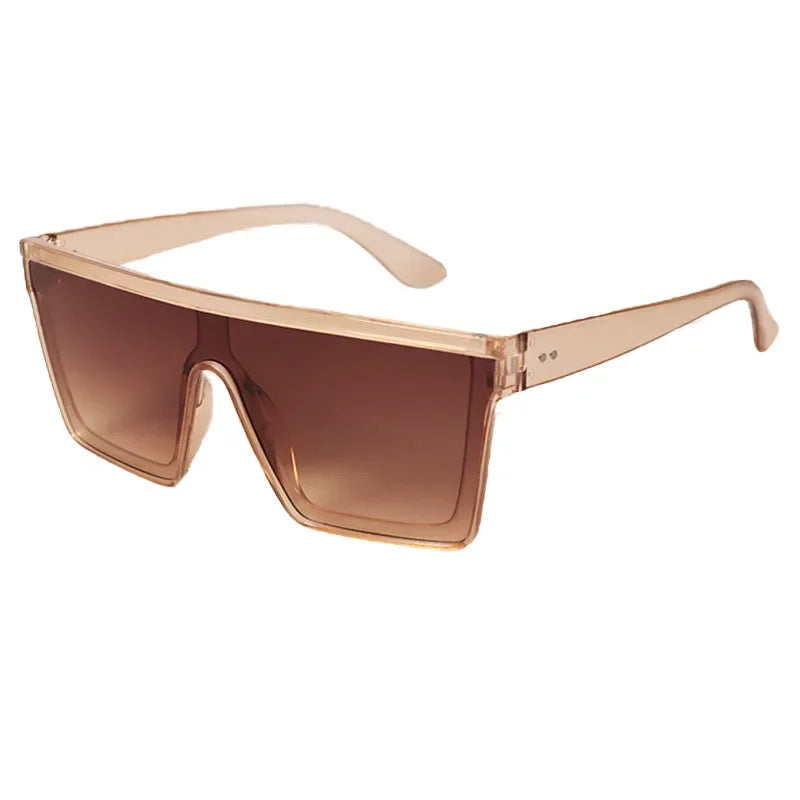 Gafas de sol cuadradas degradadas blancas clásicas para mujer, moda retro, protección UV400, montura grande, viaje y ciclismo