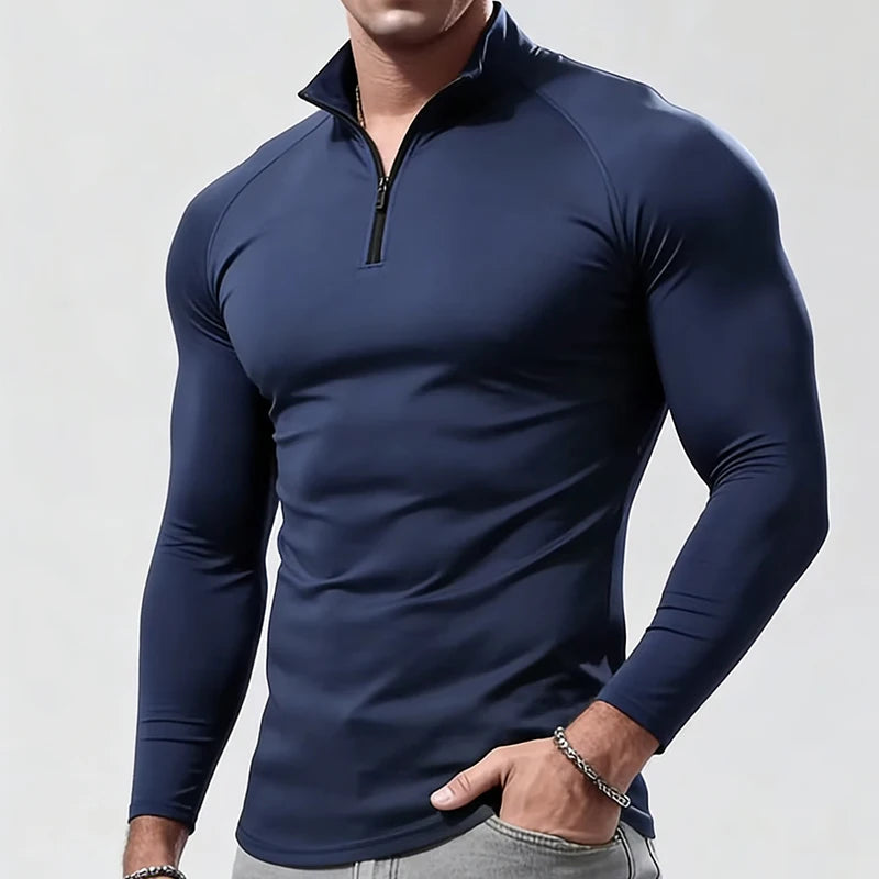Camiseta de Manga Larga para Hombre | Ropa Deportiva de Compresión Elástica