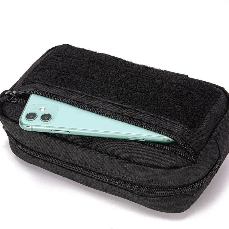 Bolsa táctica utilitaria MOLLE 1000D corte láser, compacta, resistente al agua, para mochila, chaleco, cinturón y accesorios de caza
