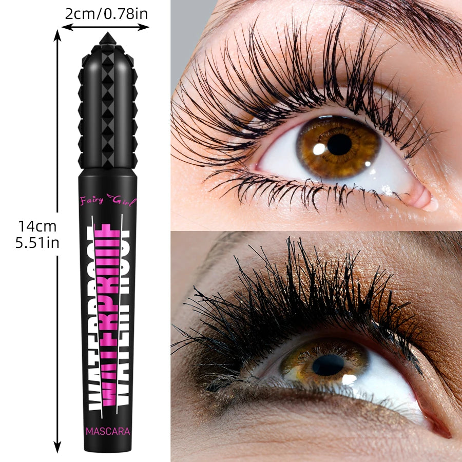 Máscara de pestaas negra impermeables, efecto 4D, alargadora y rizadora, extensión de pestaas, cosmética coreana