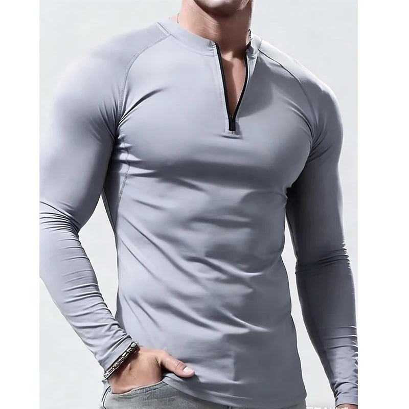 Camiseta de Manga Larga para Hombre | Ropa Deportiva de Compresión Elástica