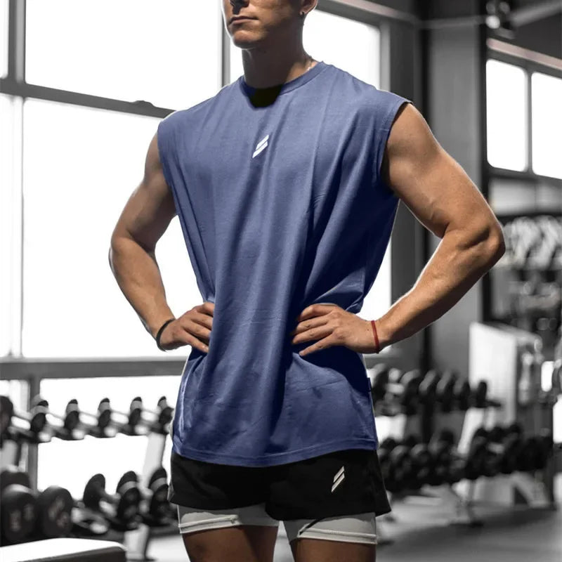 Camiseta sin mangas para hombre, secado rápido, fitness y musculación, moda, chaleco de baloncesto, malla transpirable, gym verano