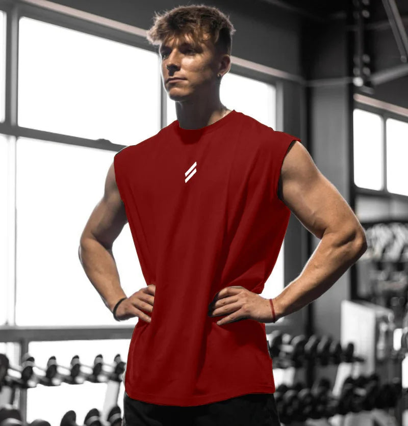 Camiseta sin mangas para hombre, secado rápido, fitness y musculación, moda, chaleco de baloncesto, malla transpirable, gym verano
