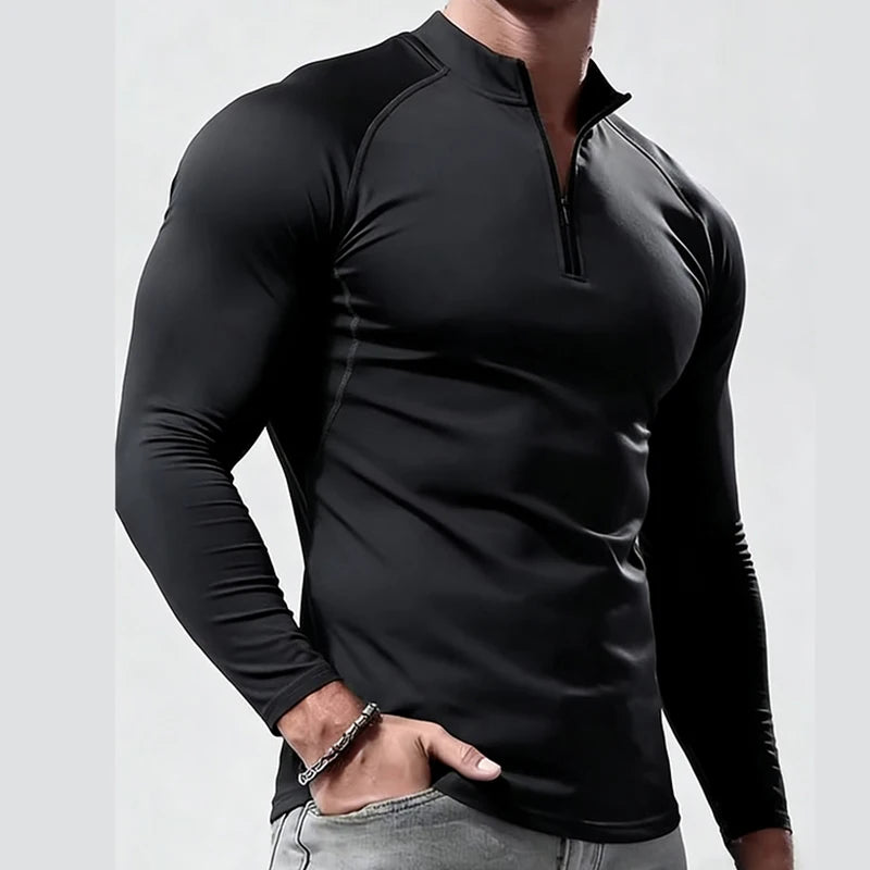 Camiseta de Manga Larga para Hombre | Ropa Deportiva de Compresión Elástica
