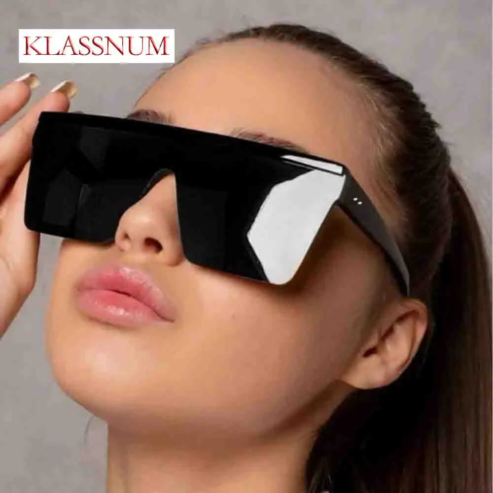 Gafas de sol cuadradas degradadas blancas clásicas para mujer, moda retro, protección UV400, montura grande, viaje y ciclismo