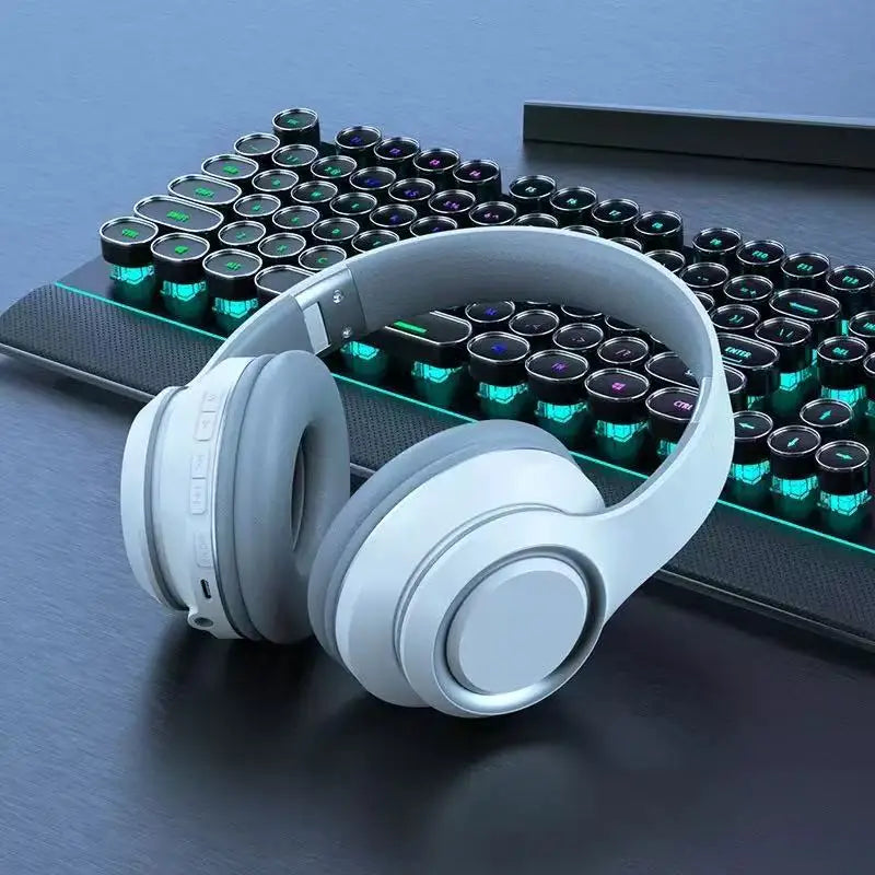 Shoumi Auriculares Inalámbricos Bluetooth | Casco con Micrófono, Tarjeta TF, Reproducción MP3 y Pantalla
