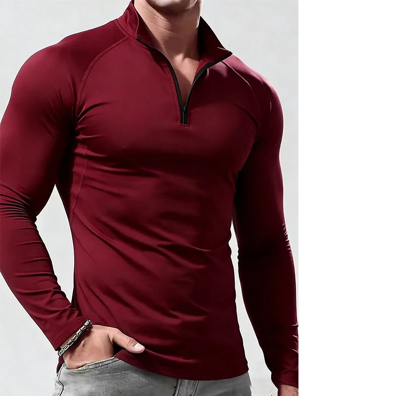 Camiseta de Manga Larga para Hombre | Ropa Deportiva de Compresión Elástica