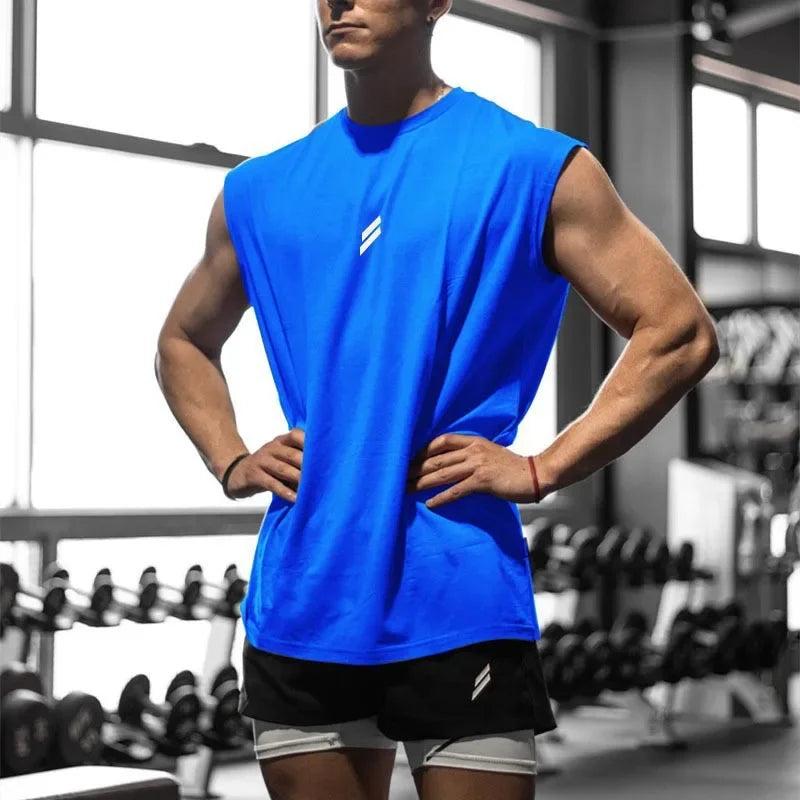 Camiseta sin mangas para hombre, secado rápido, fitness y musculación, moda, chaleco de baloncesto, malla transpirable, gym verano