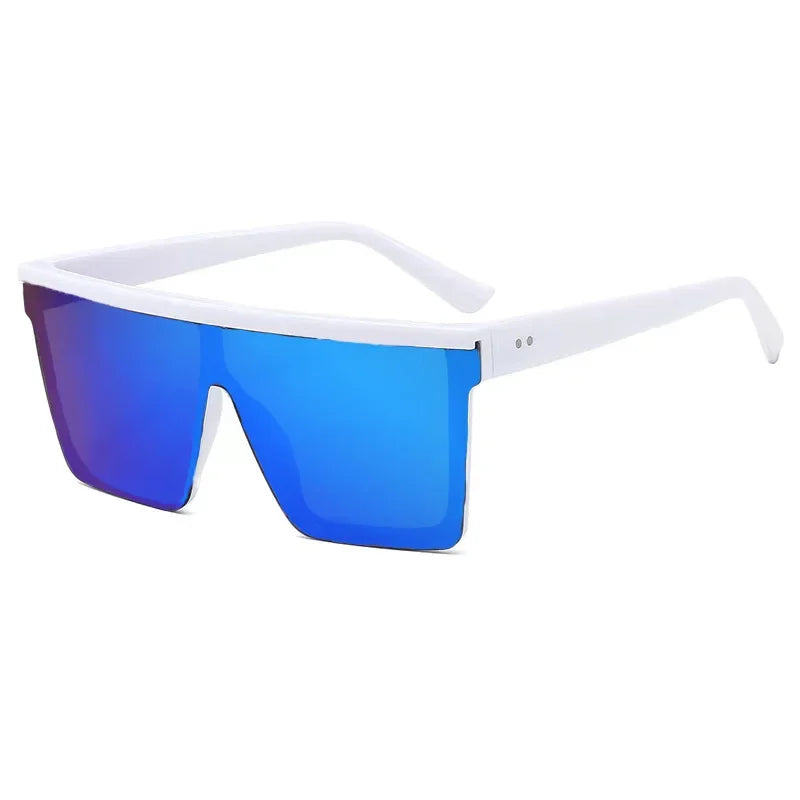 Gafas de sol cuadradas degradadas blancas clásicas para mujer, moda retro, protección UV400, montura grande, viaje y ciclismo