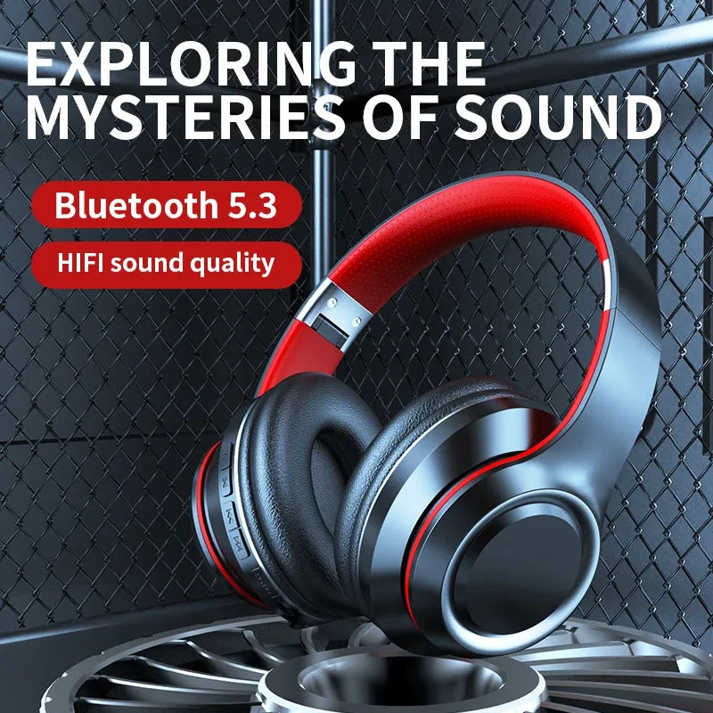 Shoumi Auriculares Inalámbricos Bluetooth | Casco con Micrófono, Tarjeta TF, Reproducción MP3 y Pantalla