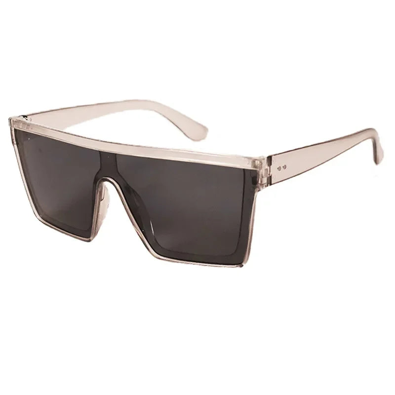 Gafas de sol cuadradas degradadas blancas clásicas para mujer, moda retro, protección UV400, montura grande, viaje y ciclismo