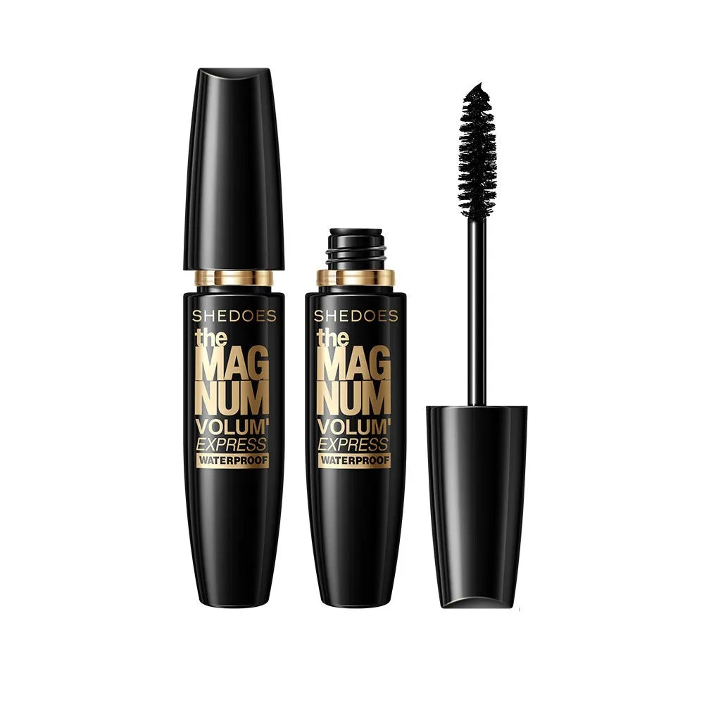 Máscara de pestañas negra impermeable 5D, alargadora y rizadora, fibra de seda, efecto voluminizador, maquillaje de ojos, regalo