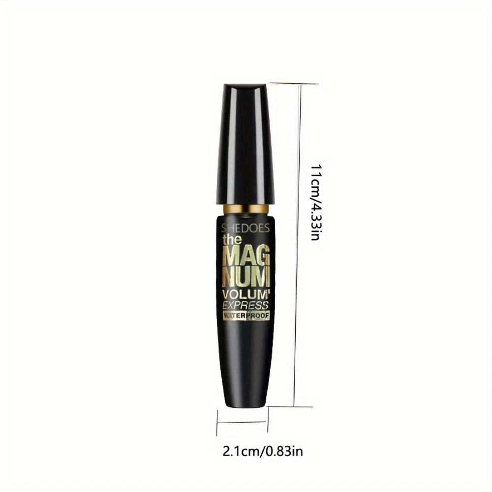 Máscara de pestañas negra impermeable 5D, alargadora y rizadora, fibra de seda, efecto voluminizador, maquillaje de ojos, regalo