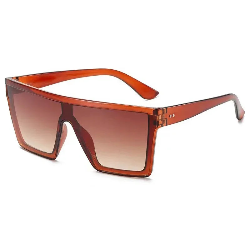 Gafas de sol cuadradas degradadas blancas clásicas para mujer, moda retro, protección UV400, montura grande, viaje y ciclismo