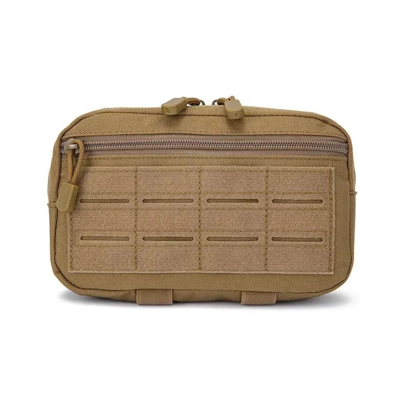 Bolsa táctica utilitaria MOLLE 1000D corte láser, compacta, resistente al agua, para mochila, chaleco, cinturón y accesorios de caza