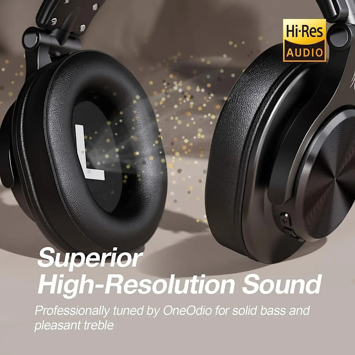 Oneodio Fusion A70 Auriculares Bluetooth Hi-Res | Inalámbricos Over-Ear 72H | Monitor de Estudio DJ HiFi